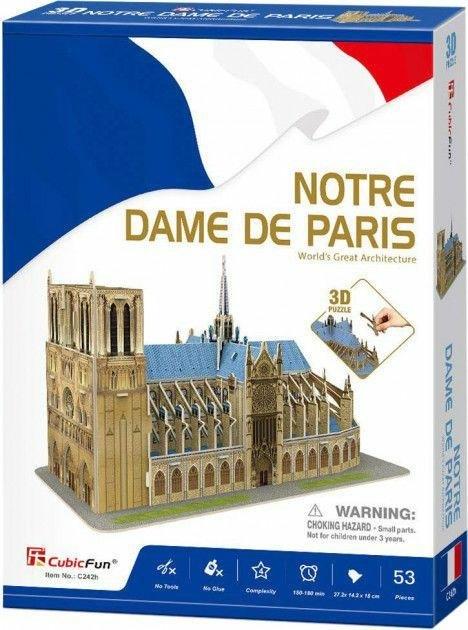 Cubic Fun Puzzle 3d Katedra Notre Dame - C242h - 53 Elementy