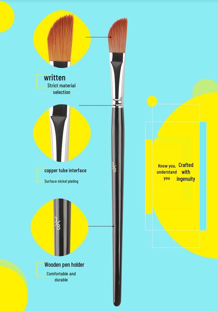12-Piece Mixed Style Black Handle Brush Set: Short, Nylon Bristle Brushes for Watercolor, Gouache & Oil Painting