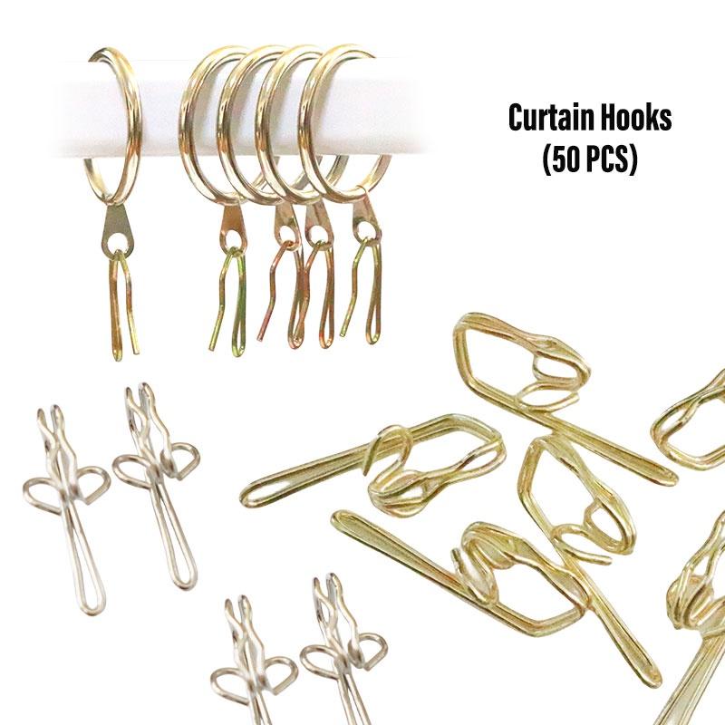50-pack metallgardinkrokar Hållbara och mångsidiga gardintillbehör