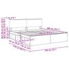 Bed Frame Smoked Oak 180 x 200 cm Wood Based Material