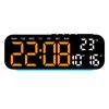 Digital Alarm Clock with Mood Light TEMP Date 2 Alarms Count-up Countdown Snooze Table Clock 12/24H 5-level Brightness LED Clock2