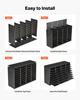 Wood Literature Organizer 36 Compartments Office Mailboxes Black, Countertop Literature Sorter for Files Documents Papers, with Adjustable Shelves,