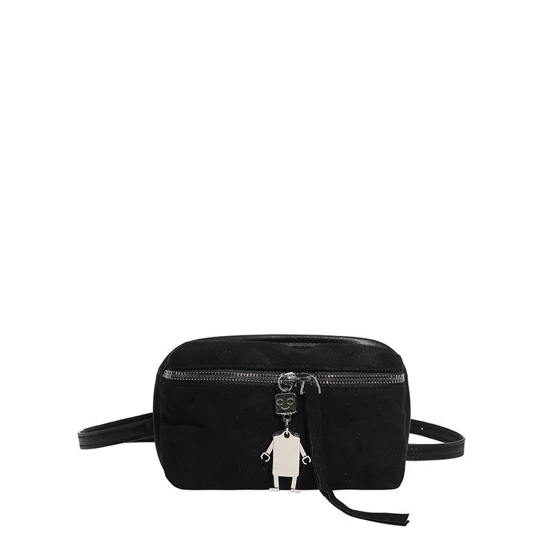 

New women s bag niche design matte texture small square bag women s bag simple fashion trend shoulder bag чёрный