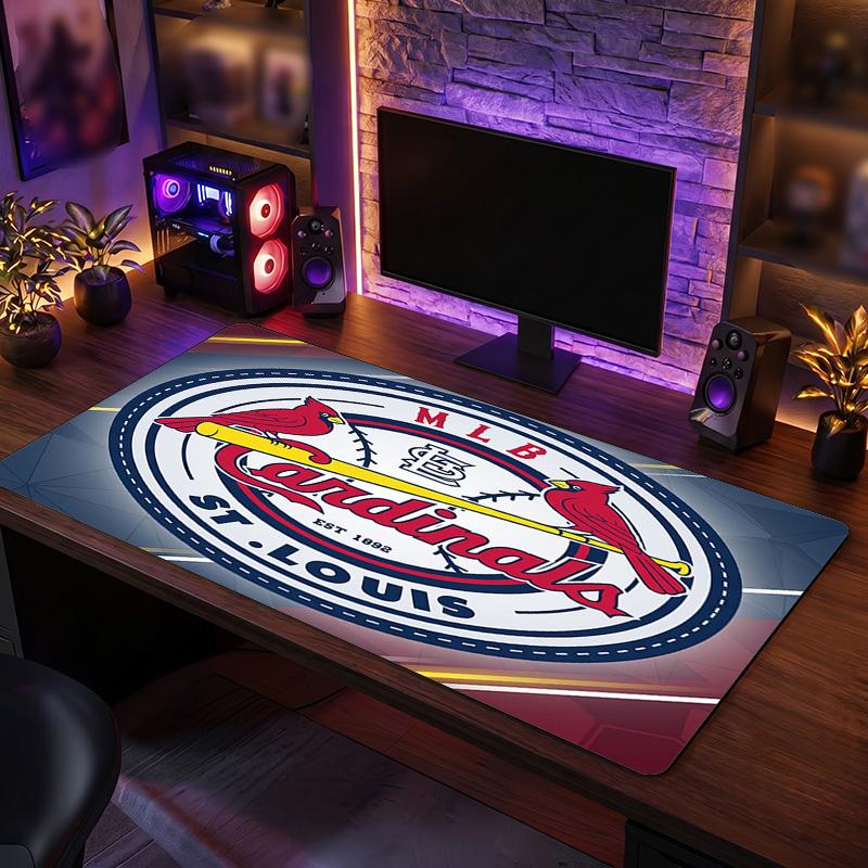 St. Louis Cardinals Pattern Mousepad Anti?Slip Rubber Desk Pad For Gaming Working Desktop Decoration