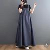 Japan and South Korea Large Size Women's Clothing Spring and Summer Medium and Long Strap Skirt Women's Loose and Thin Denim Strap Skirt Bigswingdress