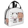 Bubu Dudu Pfirsich und Goma Bär Cartoon Isolierte Lunchtasche für Picknick im Freien Panda Wasserdichte Thermokühlbox Lunchbox
