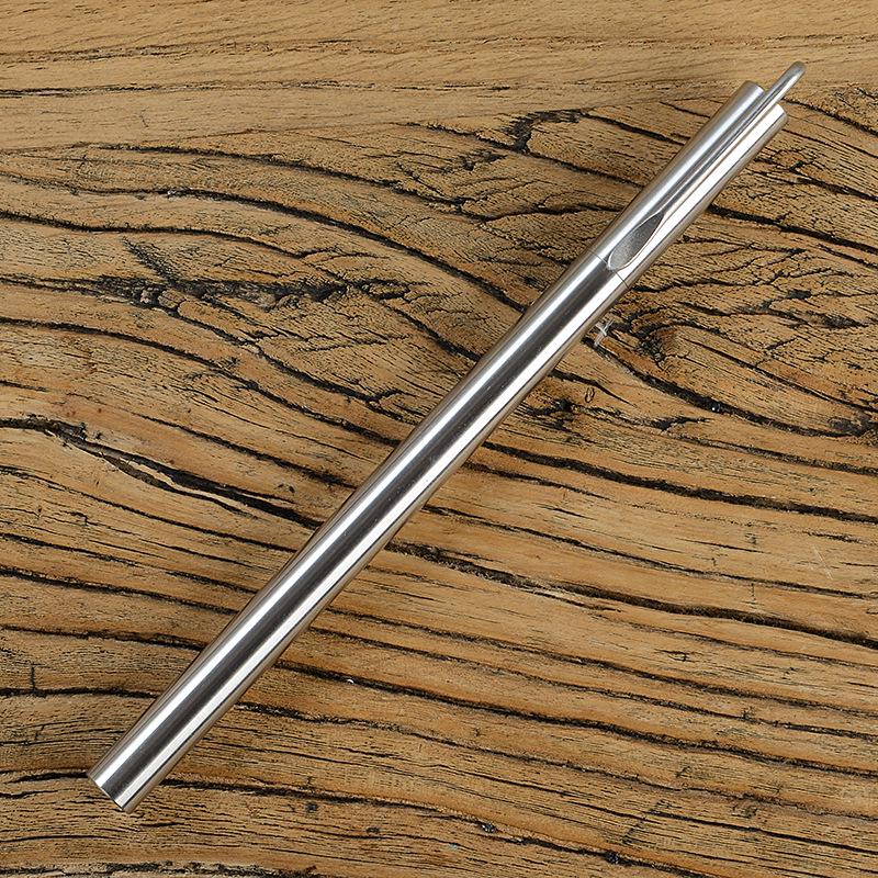 Stainless Steel Bamboo Style Ballpoint Pen – Metal Business Gift & Student Stationery