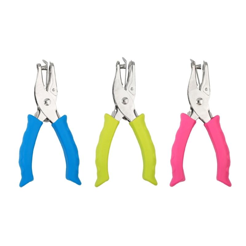 Handheld Single Hole Punch 6mm Hole Puncher 8 Sheets Capacity for Punching Paper Cardstock, Single Hole Paper Punch