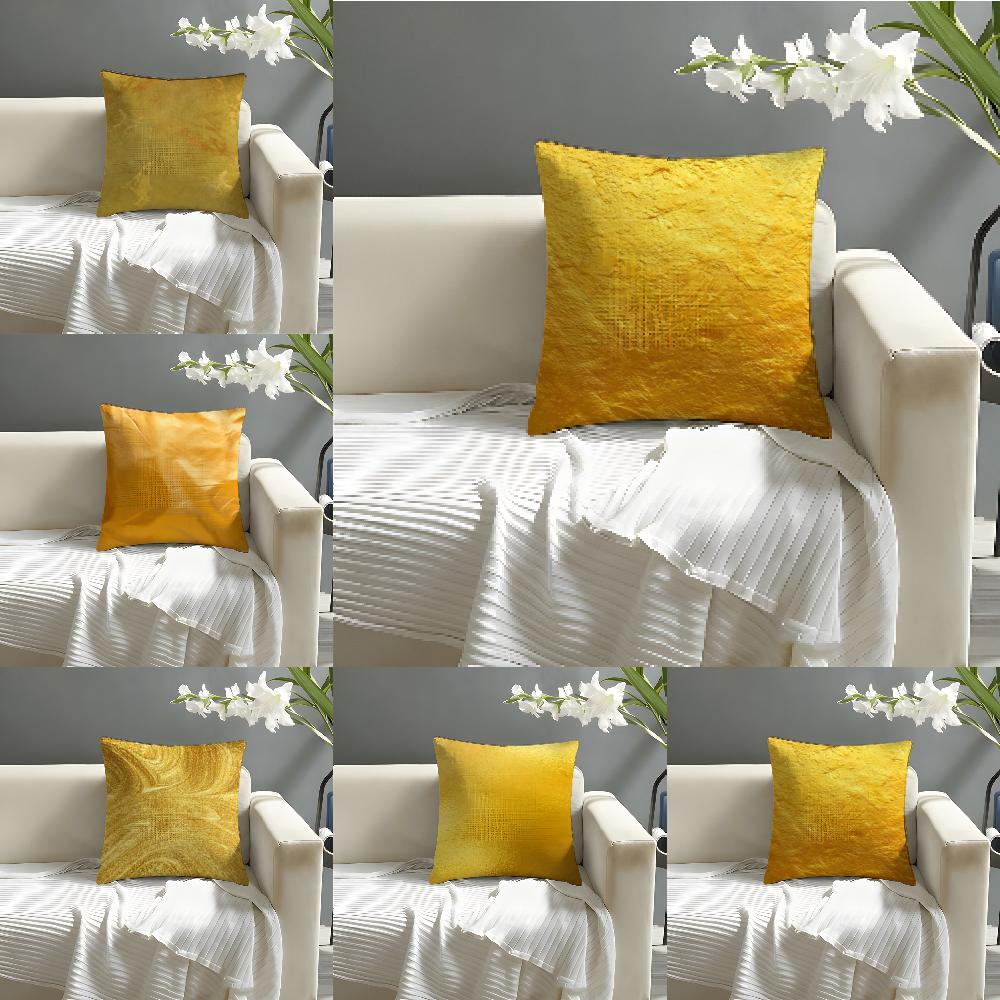 Luxury Premium Gold Foil Texture Pillow Case linen pillow case sofa home decor cushion cover cushion cove