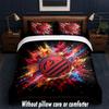 Set Biancheria da Letto Design Atletico Madrid 1 Copripiumino + 2 Federe Morbido Traspirante Biancheria da Letto per la Casa