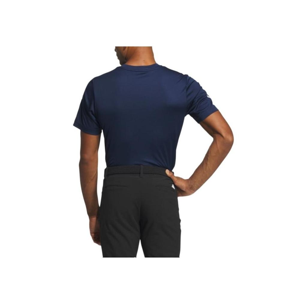 adidas Striped Fashion Quick-Dry Versatile Short Sleeve T-Shirt Men Tops Navy IN6633