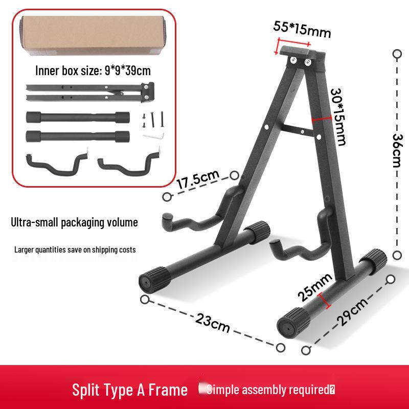 Foldable A-Frame Portable Guitar Stand for Electric & Acoustic Guitars