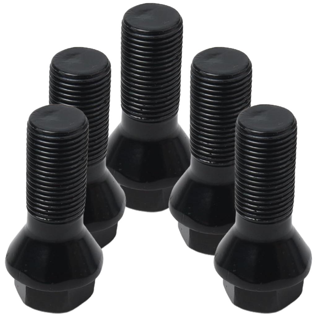 4 PCS 36136781151 Black 14x1.25mm Wheel Lug Bolt 28mm Shank for 2008-2019 BMW for 2003-2021 Mini All Rims Replat # 36136774896 36136890324 V20241820