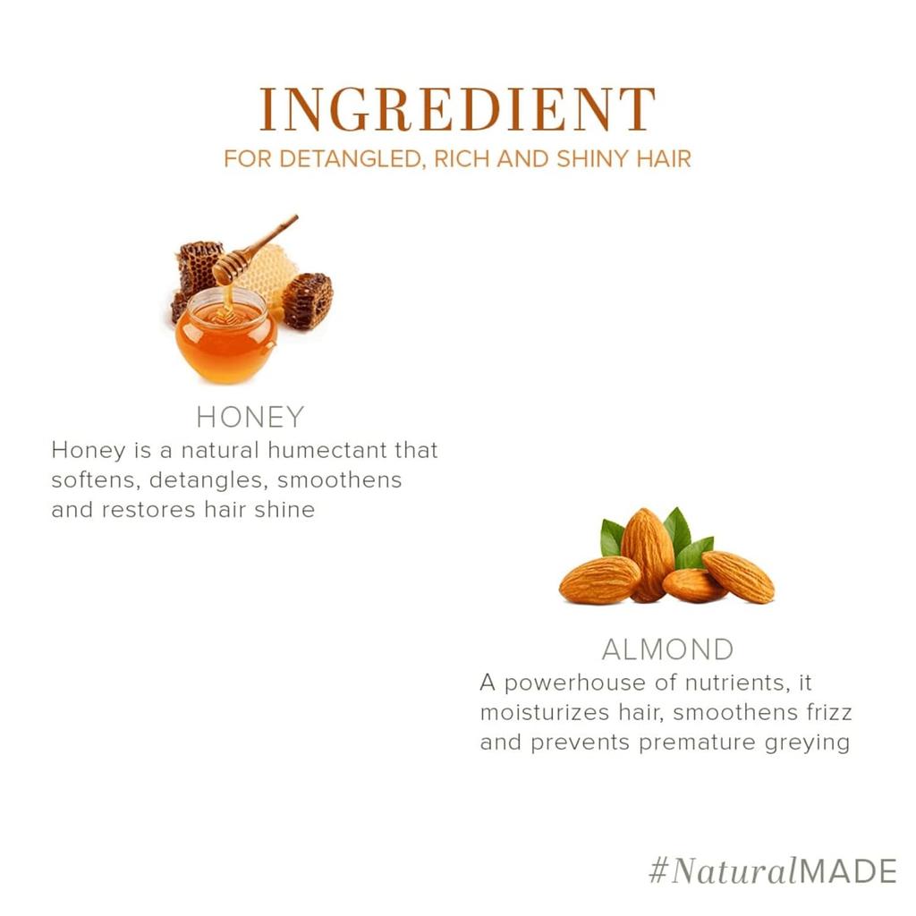 Khadi Natural Honey & Almond Hair Conditioner 210 ml Frizz Control Shine Boost For All Hair Types