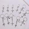Unisex Fashion Star Hollow Alloy Keychain Pendant