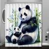 Digital Printed Shower Curtain with Panda Pattern