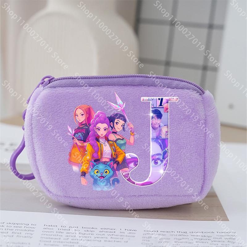 K Pop Lovci démonů Peněženka na mince pro Dětské dívky Roztomilá Přenosná peněženka Kreslené Anime Tištěný Dopis Kapsička na uložení karet Dětské dárky