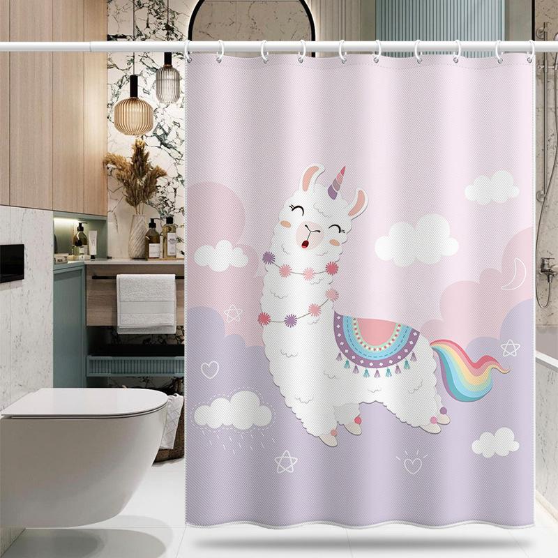 Koupelna zesílená vodotěsná záclona odolná proti plísním sprchový závěs Sprchový oddíl Závěs Sprchový závěs Koupelnový závěs Bez perforace