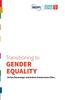 The Transitioning To Gender Equality Book