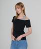 5OML V-Neck Halterneck Layered Short Sleeve Black