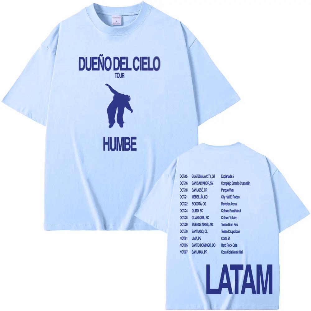 DUENO DEL CIELO Tour Tee 2026 New Humbe 100%Cotton Vintage Casual Tee-shirt Unisex Round Neck High Quality Comfortable Tops