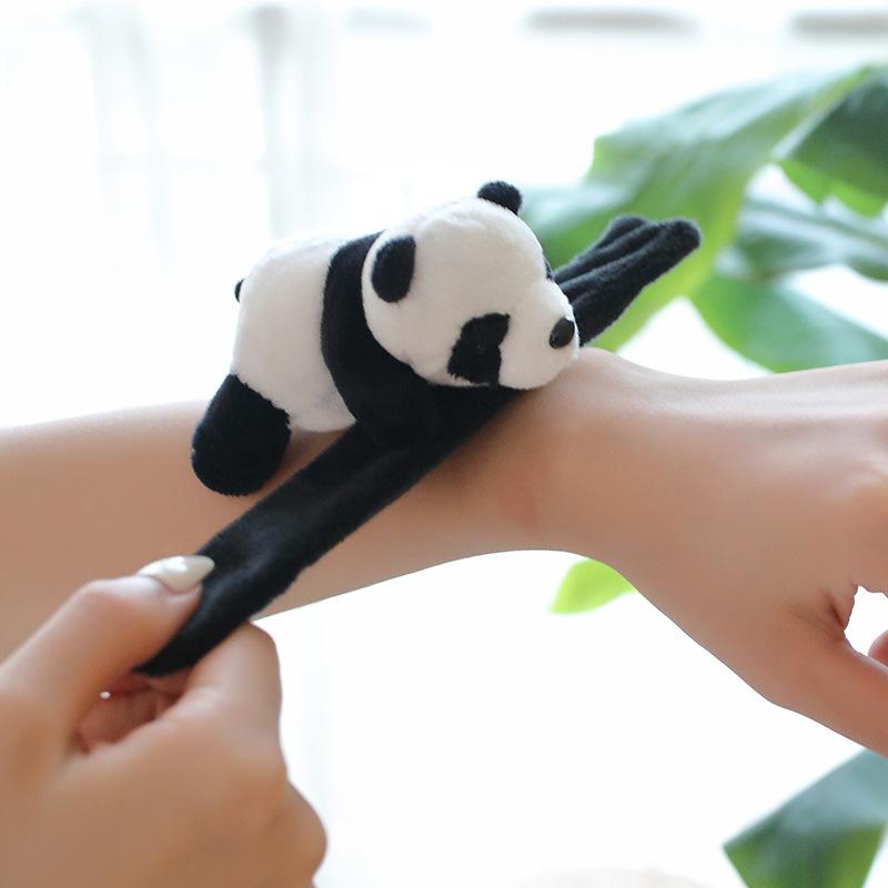Cartoon Panda Bracelet Plush Cute Panda Doll Schoolbag Pendant Accessories Treasure Puppet Circle