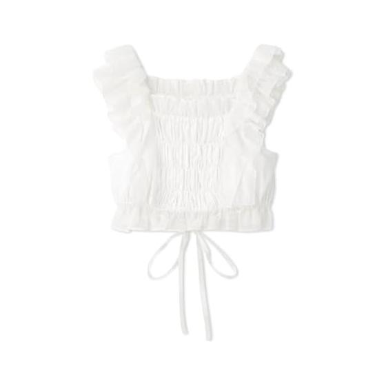 SNIDEL Short Ruffle Blouse SWFB244136 Women s