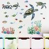 Fun Beach Theme Wall Accents Glow In The Dark Ocean Stickers Luminous Sea Turtles Tropical Fish Coral Versatile Indoor Outdoor Decals Reefs