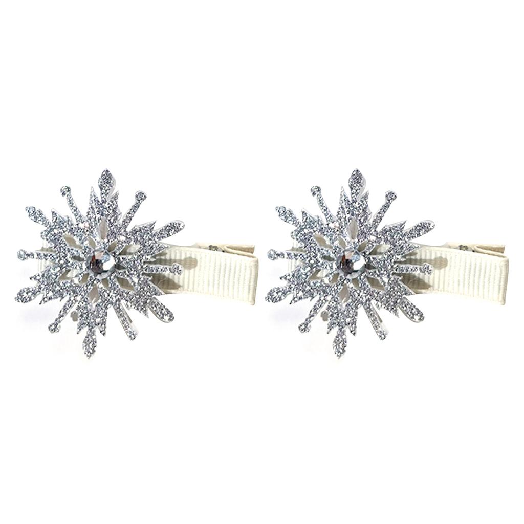 Snowflake Hair Clip Alloy Hairpin with Snowflakes Shape Comfortable Hairpiece for Christmas Party Styling Accesories