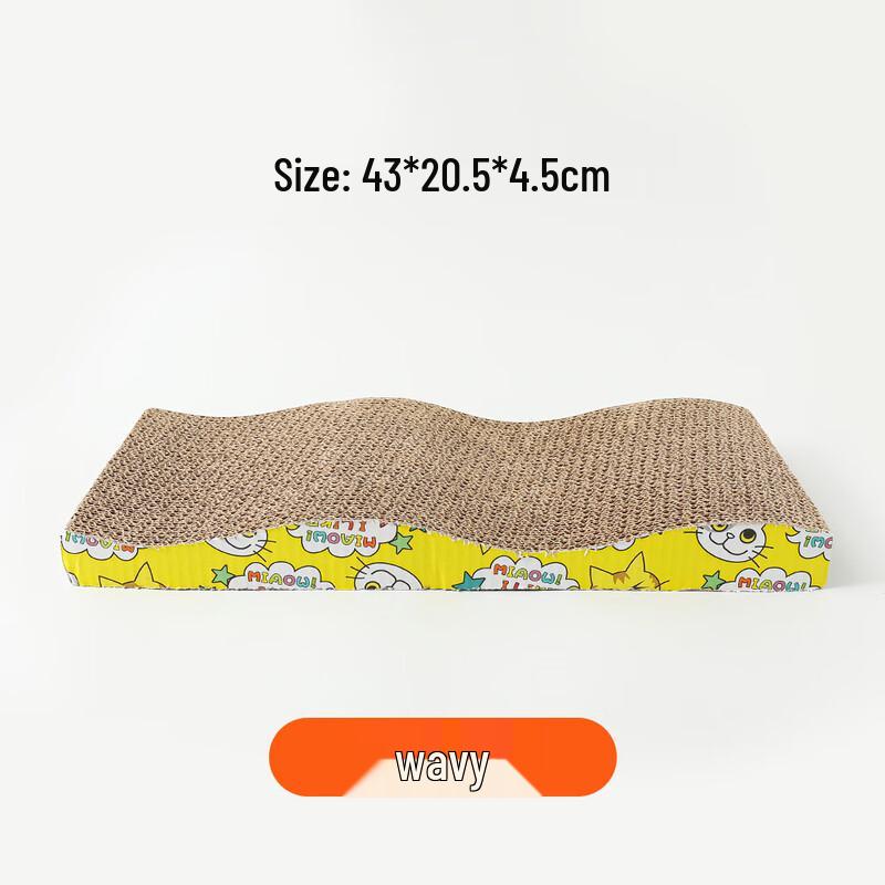 Fengge Tu Corrugated Cat Scratch Board & Bed with Catnip