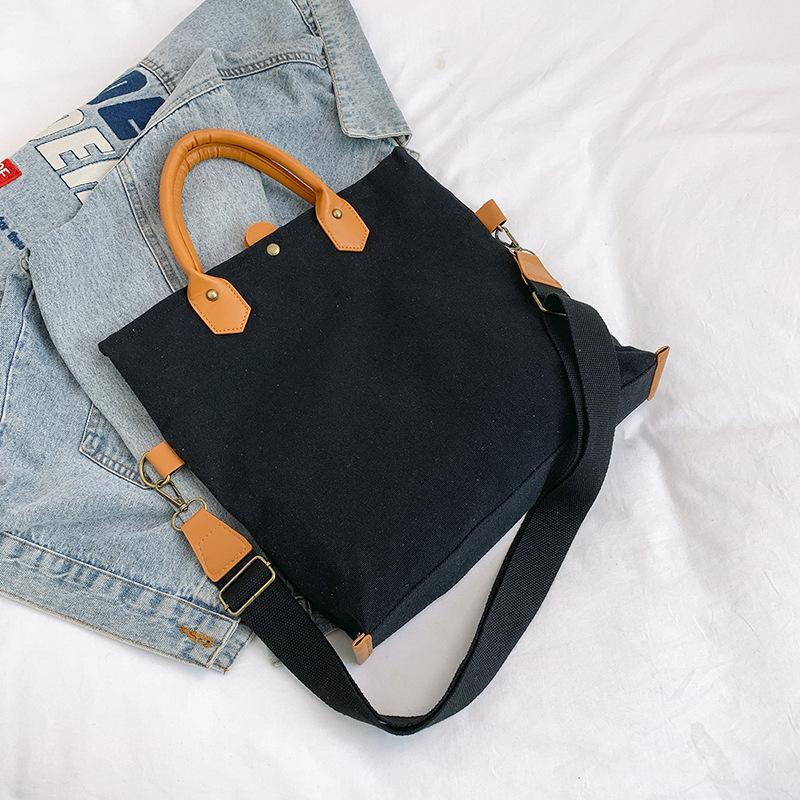 2025 Spring New Trend Solid Color Korean Personalized Shopping Bag Simple Tote Bag Casual Fashion Tote Bag