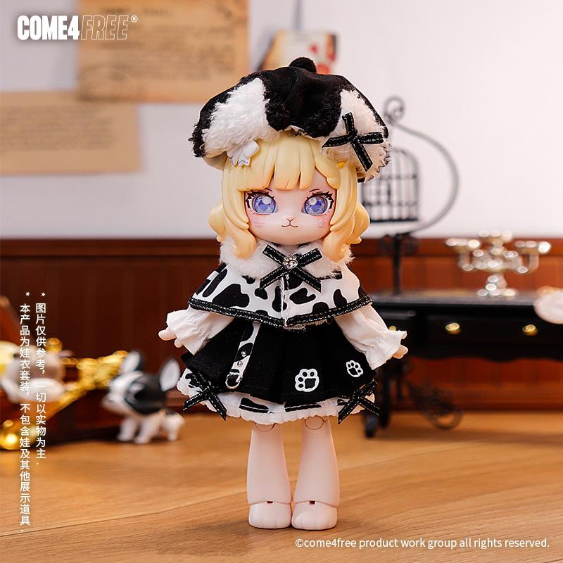 COME4FREE Детектив Кот 1/12 BJD Кукла Одежда Платье Милое Юбка для куклы OB11