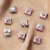 Pink Color Y2K Butterfly Star Bow Rabbit Heart Pendant Italian Charm Links Fit 9mm Stainless Steel Bracelet DIY Making Gifts