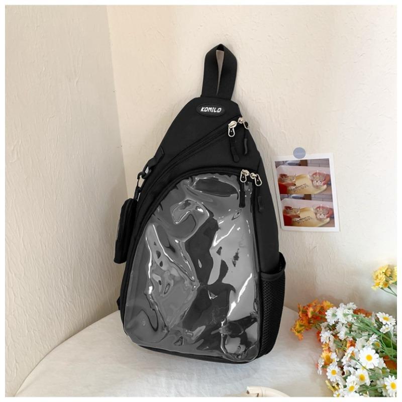 

Mori cute girl messenger bag transparent layer breast bag class leisure commuting pain bag girls shoulder satchel