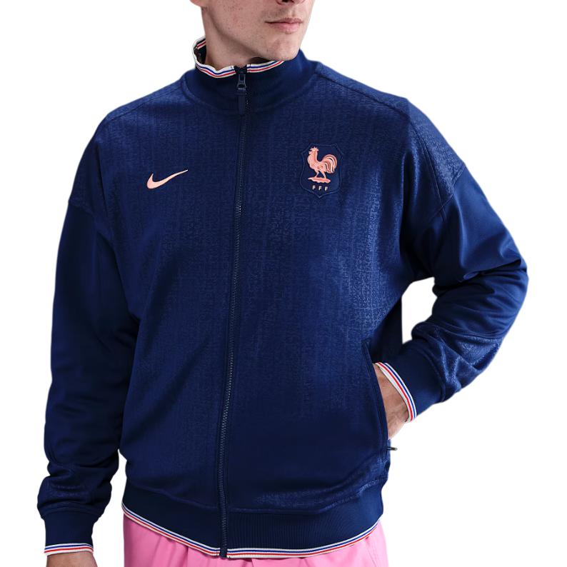 Nike Badge Zip Long Sleeve Loose Jacket Men Jackets Blue FZ9390-492