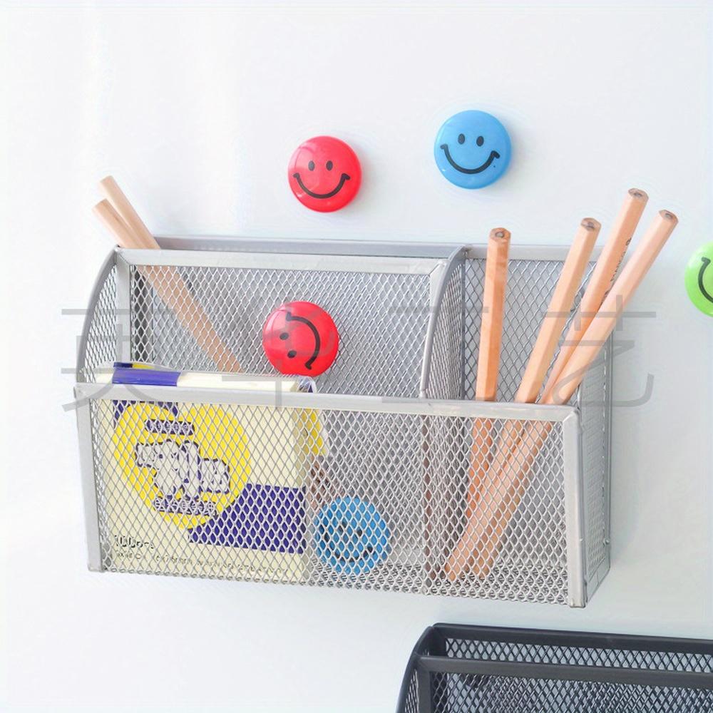 Magnetic Mesh Basket - Strong Hold for Whiteboard, Fridge, Locker. Versatile & Durable Desk Organizer.