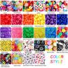 Bead Bracelet Making Kit with Mixed Color Animal Fruit Flower Letter Beads for Jewelry Making
