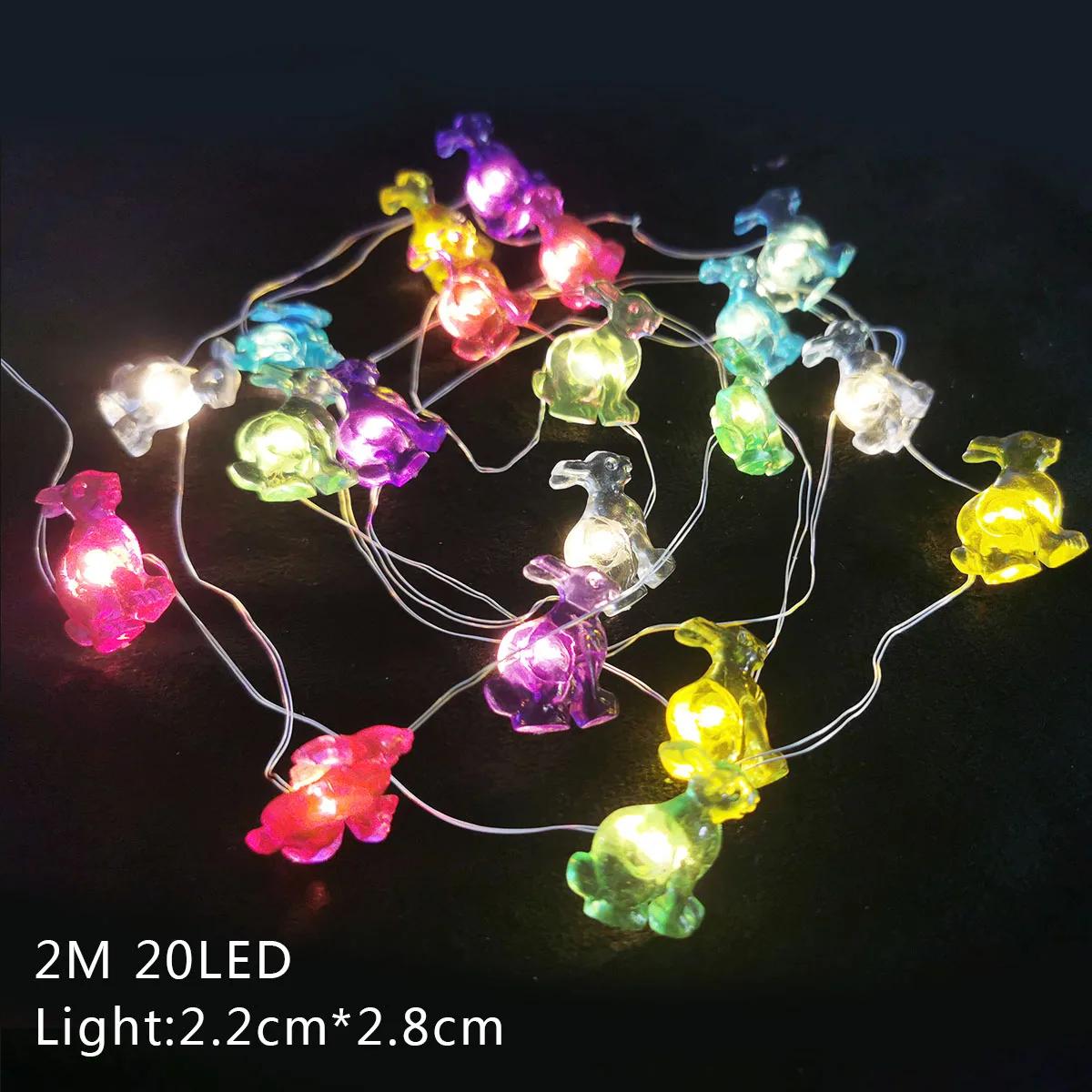 

Пасхальная вечеринка 2024 года, 20 светодиодных гирлянд, кролик, вечеринка в виде цветных яиц, цыплят, гирлянды для детей, счастливого Пасхального дня, декор для дома