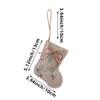 New Christmas Linen Pendant Printed Five-pointed Star Christmas Tree Shopping Mall Decoration Small Pendant