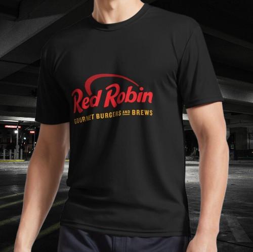 Red Robin Resto Active Logo T-Shirt Funny Size Mode American T-shirt S