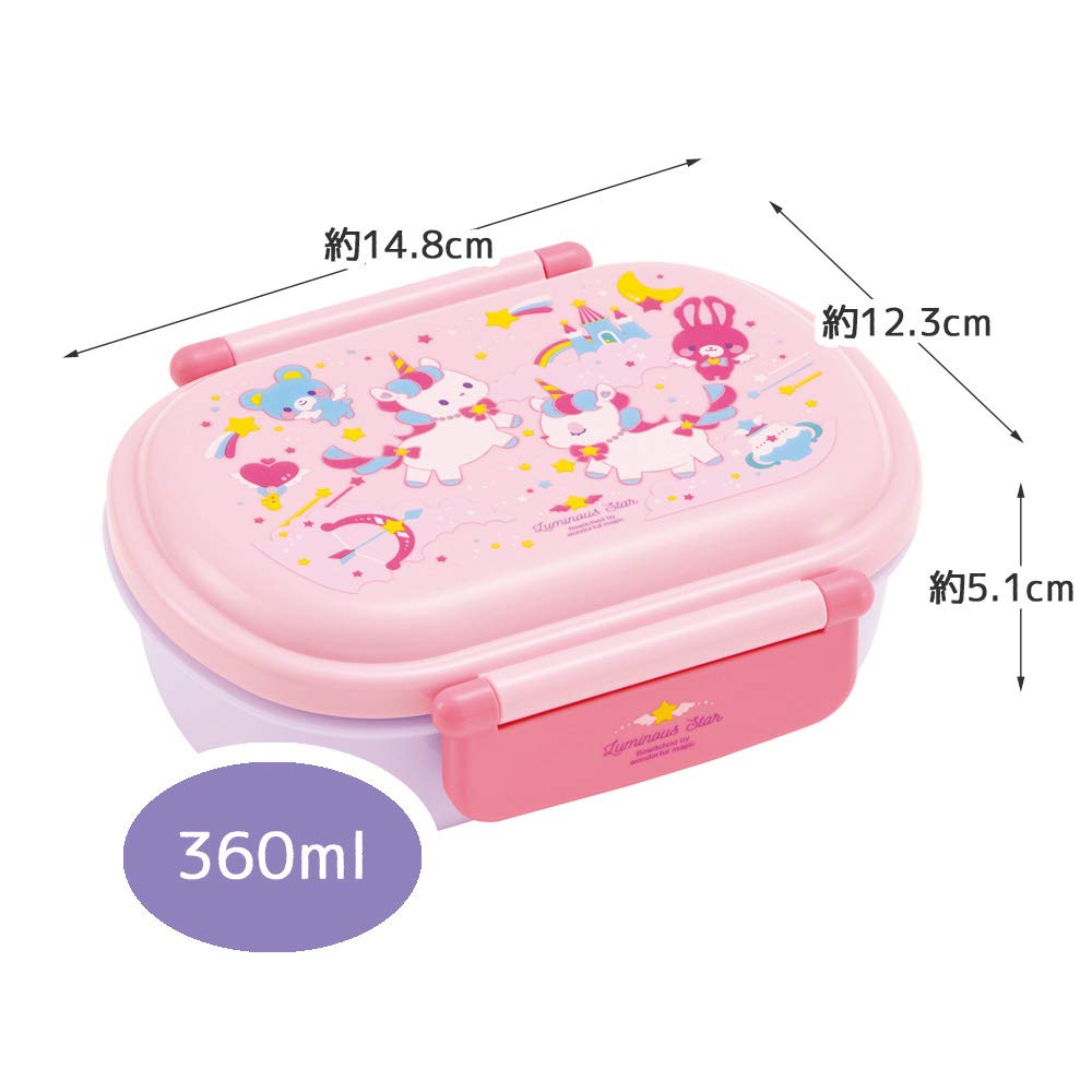 Skater Cutie de Prânz Antibacteriană Unicorn Fabricată în Japonia pentru Copii, Pufoasă, 360ml, Design, (QAF2BAAG-A)