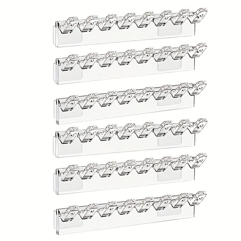 3/6Pcs Wall Necklace Holder Acrylic Jewelry Organizer Necklace Hanger  Wall Mounted Jewelry Organizer, Each 8 Hooks