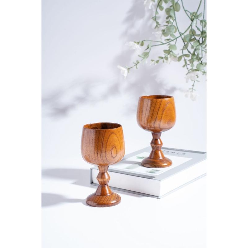 Communion Wine Cup Wooden Stemwares For Red Wine Cocktails Beverages Goblet Cup For Parties And Special Event