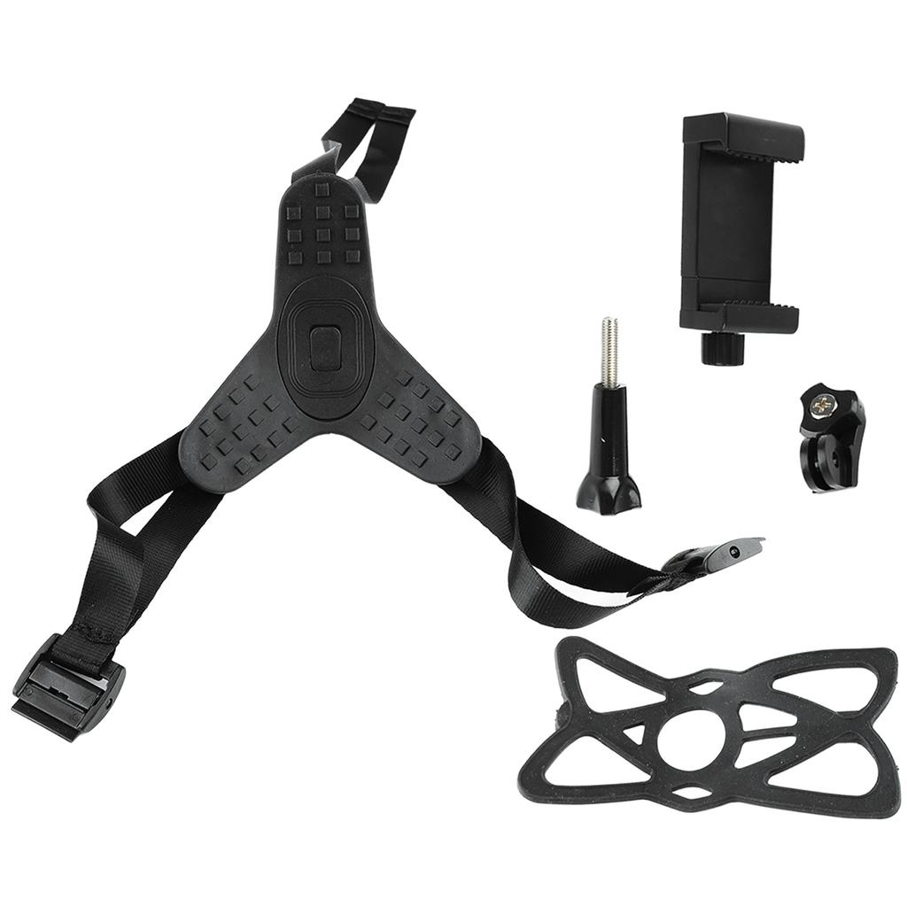 Helmet Chin Mount Lightweight Soft Silicone Helmet Strap Holder Accessories for Sports Cameras Mobile Phones