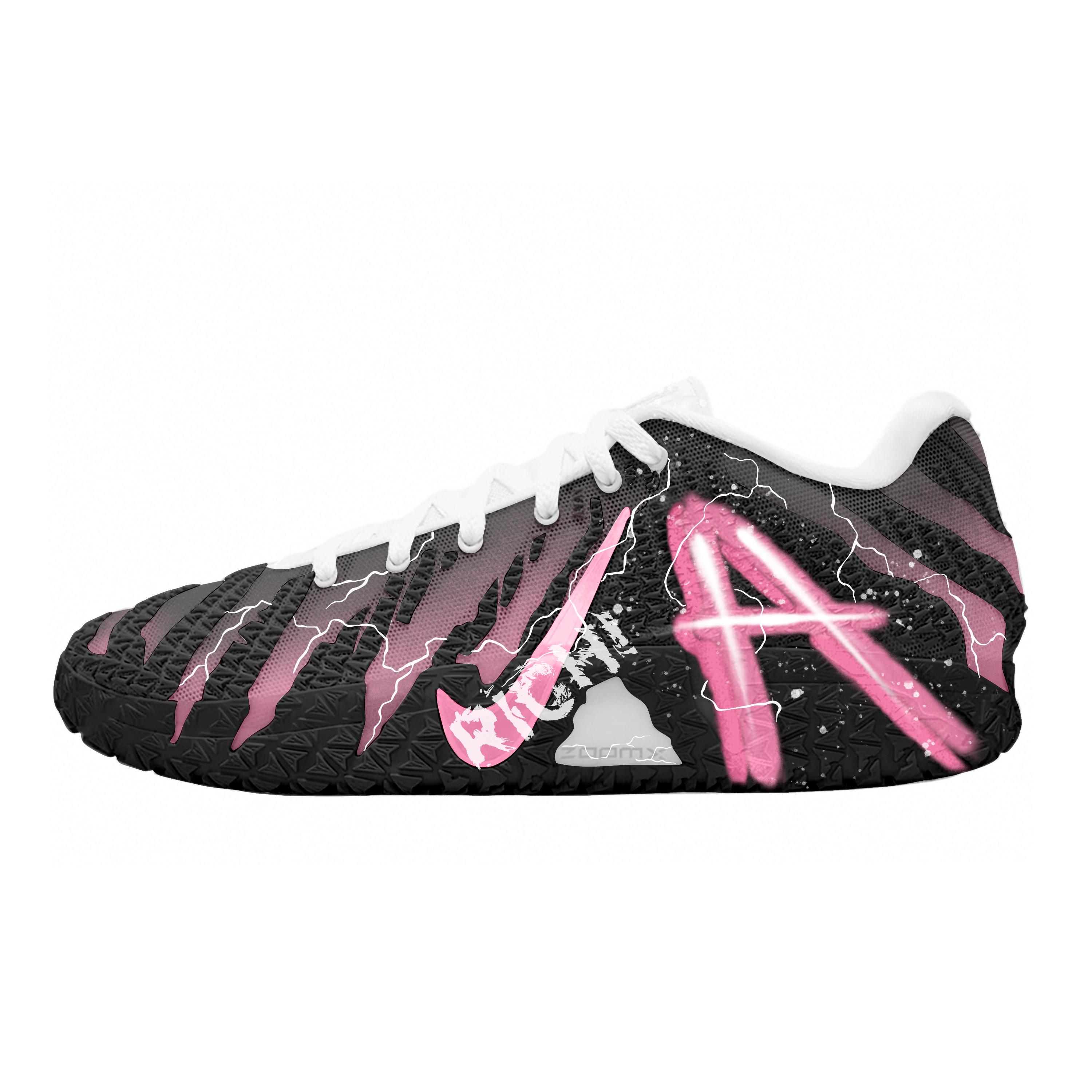 

Nike Ja Morant 3 Pink Electric Tide Abrasion Resistant Low top Basketball Shoes Men s Black Pink HF2794-101(Team434-) 43