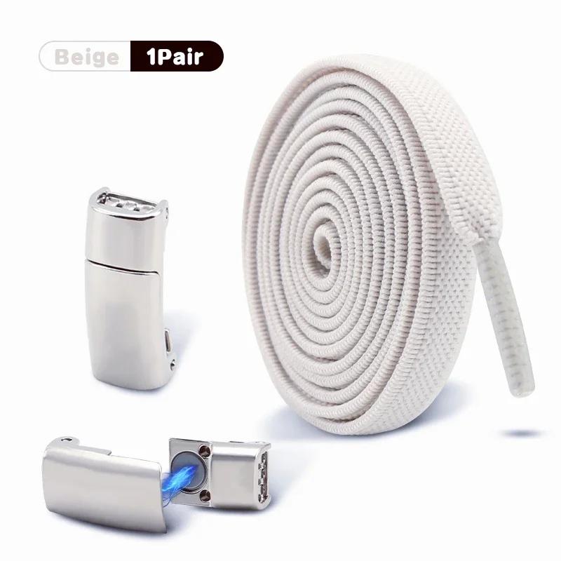 1Pair No Tie Shoe Laces Magnetic Shoelaces Without Ties Elastic Laces Sneakers Outdoor for Kids Adult Shoelace Shoes Accessories