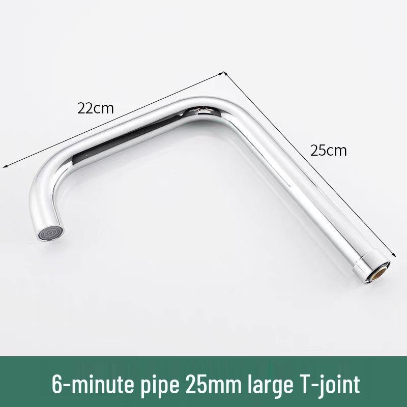 Universal Stainless Steel Kitchen Faucet Spout, Single Handle, Cold/Hot Swivel, Large Bend for Sink Repair