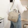 Mini Zaino in Nylon da Donna, Borsa a Tracolla Leggera con Tasche Multiple