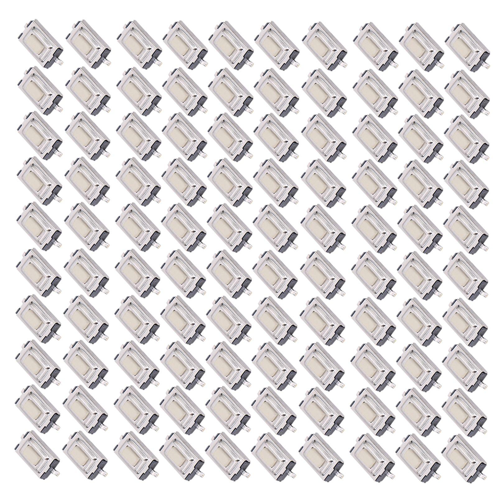 

100PCs Momentary Tactile Button Switch High Sensitivity Quick Response SMD 3 x 6 x 2.5mm