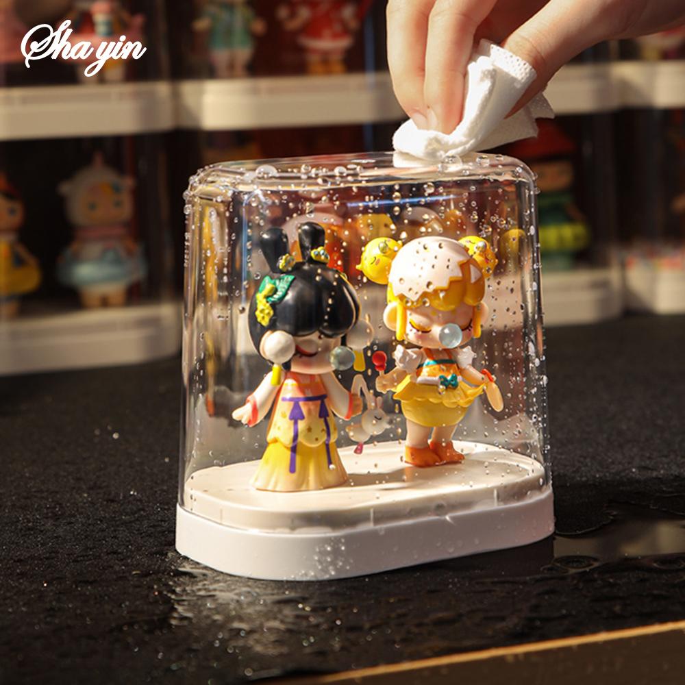 4PCS Transparent Dustproof Storage Display Wall Box for Blind Figures Handmade Dolls Lego Display Case Bubble Mart Storage Box